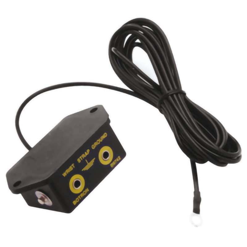 Grounding System, Dual, Bench Mount, 10 ft Over-All Length, 4mm Snap, Green